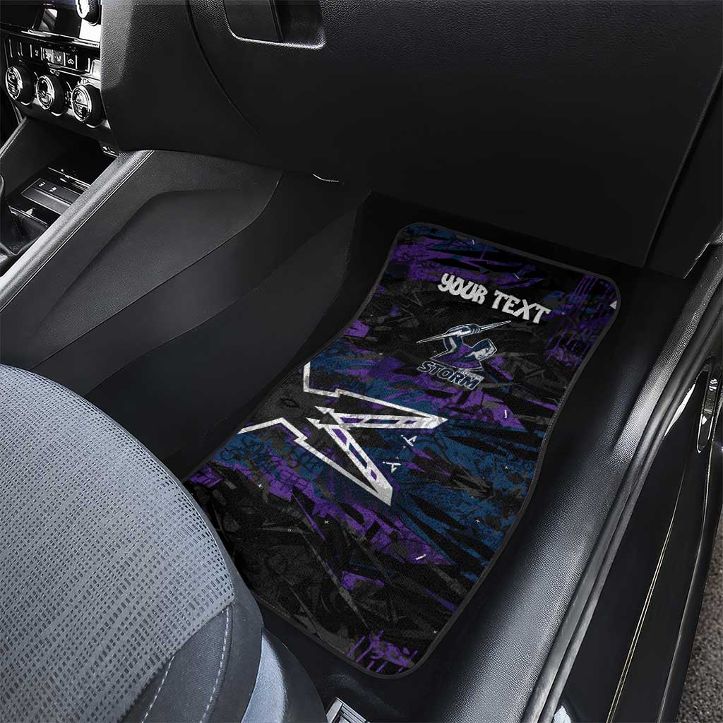 Personalized Melbourne Storm Car Mats Graffiti Grunge Abstract Urban Street Style Design