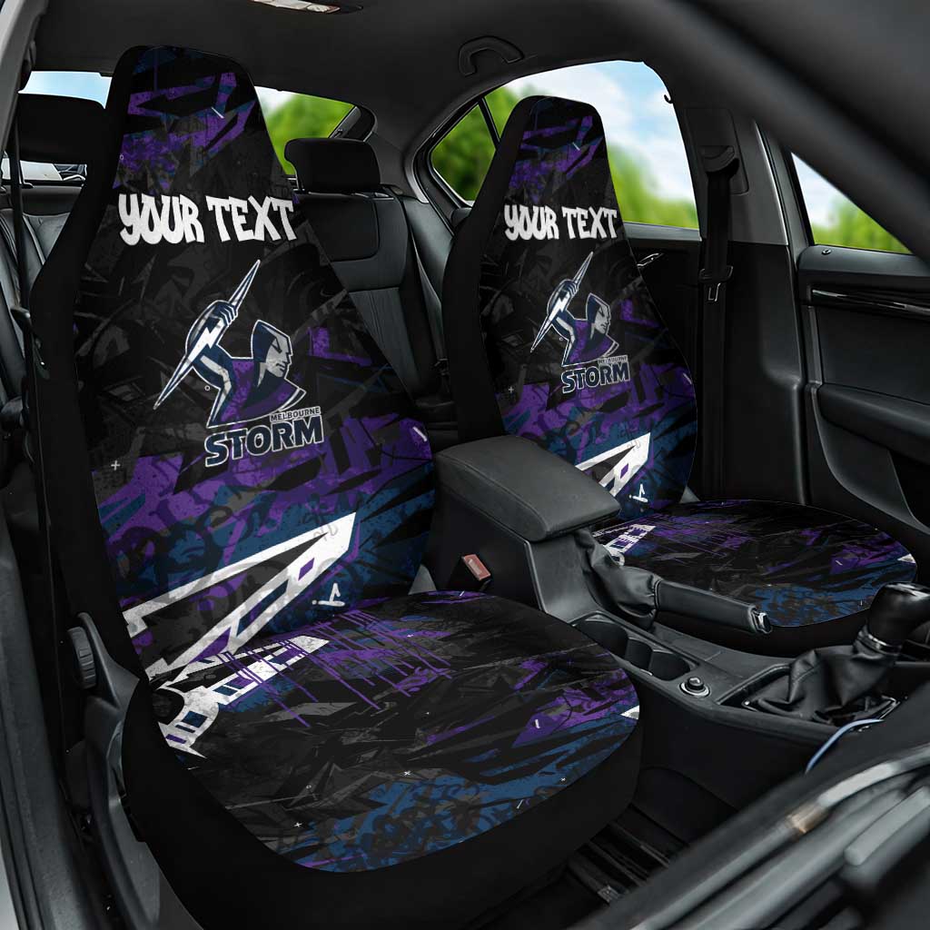Personalized Melbourne Storm Car Seat Cover Graffiti Grunge Abstract Urban Street Style Design
