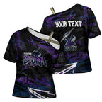 Personalized Melbourne Storm Cross Shoulder Shirt Graffiti Grunge Abstract Urban Street Style Design