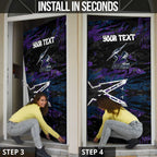 Personalized Melbourne Storm Door Cover Graffiti Grunge Abstract Urban Street Style Design