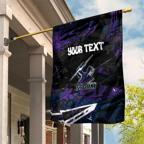 Personalized Melbourne Storm Garden Flag Graffiti Grunge Abstract Urban Street Style Design