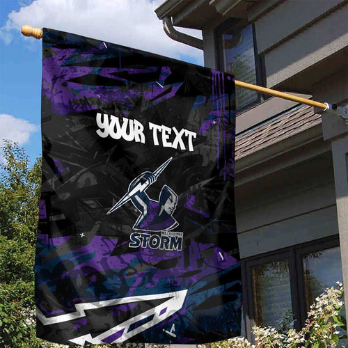 Personalized Melbourne Storm Garden Flag Graffiti Grunge Abstract Urban Street Style Design