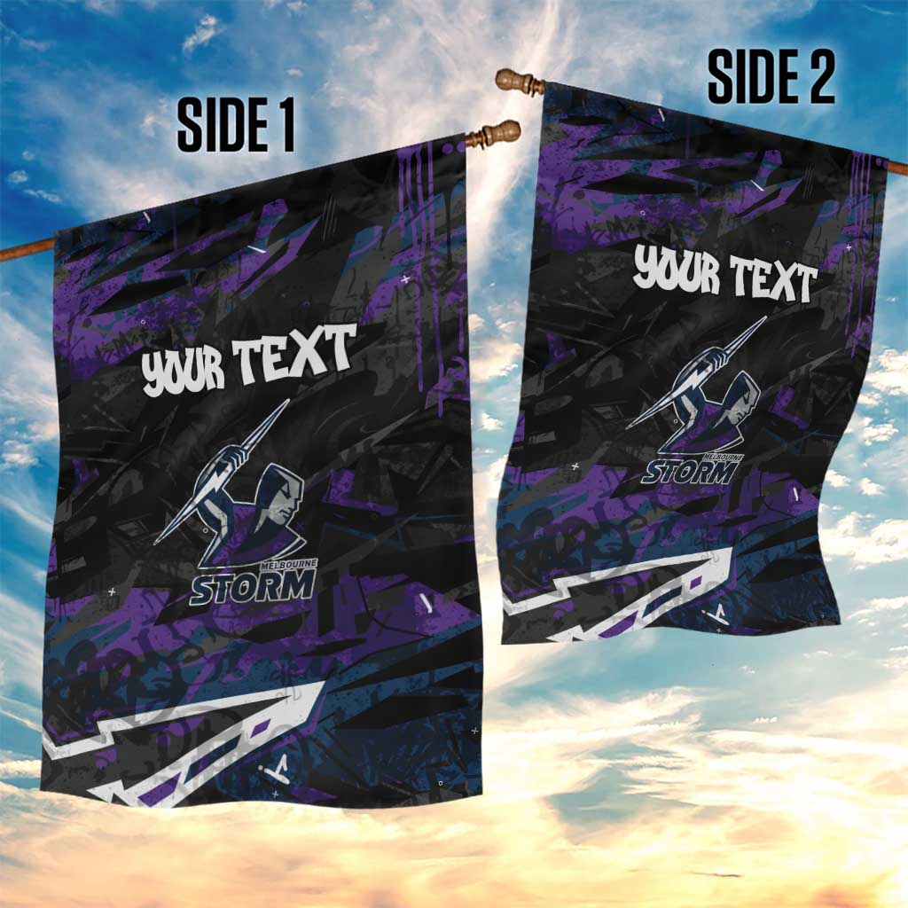 Personalized Melbourne Storm Garden Flag Graffiti Grunge Abstract Urban Street Style Design