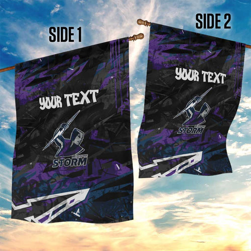 Personalized Melbourne Storm Garden Flag Graffiti Grunge Abstract Urban Street Style Design