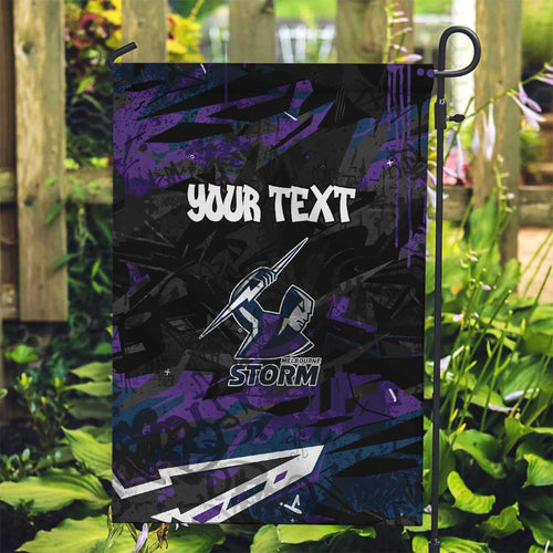 Personalized Melbourne Storm Garden Flag Graffiti Grunge Abstract Urban Street Style Design