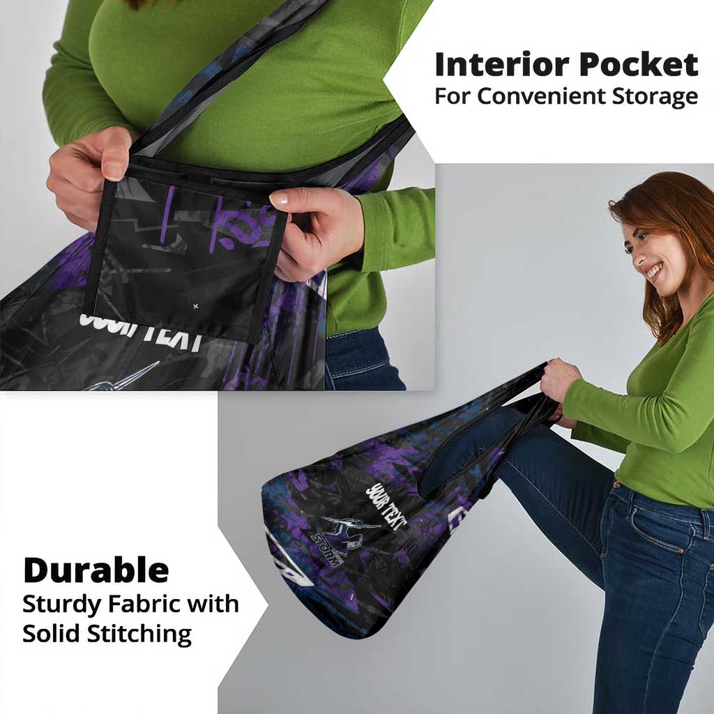 Personalized Melbourne Storm Grocery Bag Graffiti Grunge Abstract Urban Street Style Design