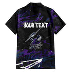 Personalized Melbourne Storm Hawaiian Shirt Graffiti Grunge Abstract Urban Street Style Design