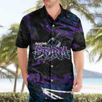 Personalized Melbourne Storm Hawaiian Shirt Graffiti Grunge Abstract Urban Street Style Design