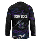 Personalized Melbourne Storm Hockey Jersey Graffiti Grunge Abstract Urban Street Style Design