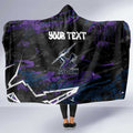 Personalized Melbourne Storm Hooded Blanket Graffiti Grunge Abstract Urban Street Style Design