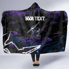 Personalized Melbourne Storm Hooded Blanket Graffiti Grunge Abstract Urban Street Style Design