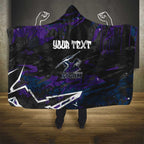 Personalized Melbourne Storm Hooded Blanket Graffiti Grunge Abstract Urban Street Style Design