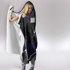 Personalized Melbourne Storm Hooded Blanket Graffiti Grunge Abstract Urban Street Style Design