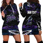 Personalized Melbourne Storm Hoodie Dress Graffiti Grunge Abstract Urban Street Style Design