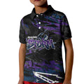 Personalized Melbourne Storm Kid Polo Shirt Graffiti Grunge Abstract Urban Street Style Design
