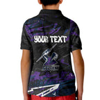 Personalized Melbourne Storm Kid Polo Shirt Graffiti Grunge Abstract Urban Street Style Design