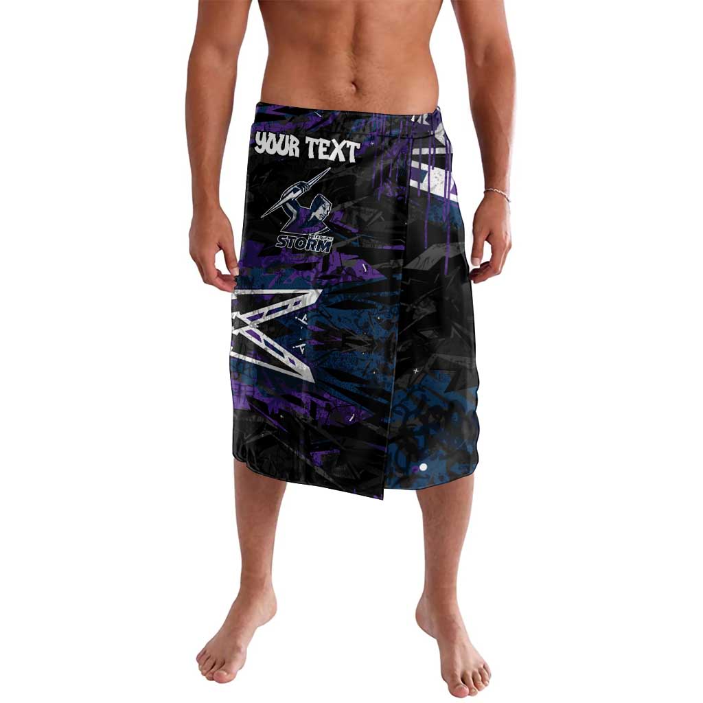 Personalized Melbourne Storm Lavalava Graffiti Grunge Abstract Urban Street Style Design
