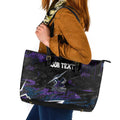 Personalized Melbourne Storm Leather Tote Bag Graffiti Grunge Abstract Urban Street Style Design