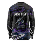 Personalized Melbourne Storm Long Sleeve Shirt Graffiti Grunge Abstract Urban Street Style Design