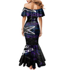 Personalized Melbourne Storm Mermaid Dress Graffiti Grunge Abstract Urban Street Style Design
