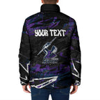 Personalized Melbourne Storm Padded Jacket Graffiti Grunge Abstract Urban Street Style Design