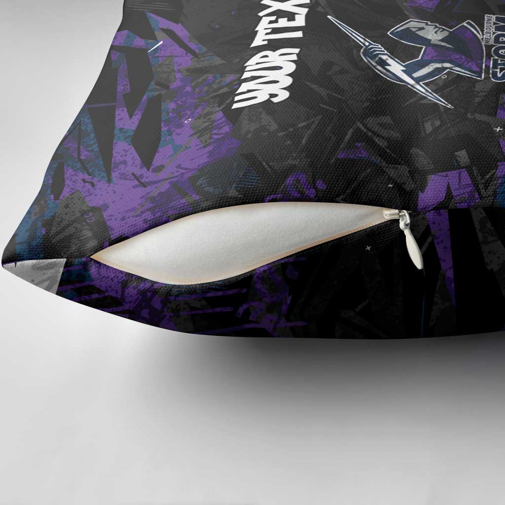 Personalized Melbourne Storm Pillow Cover Graffiti Grunge Abstract Urban Street Style Design