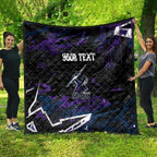 Personalized Melbourne Storm Quilt Graffiti Grunge Abstract Urban Street Style Design
