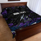 Personalized Melbourne Storm Quilt Bed Set Graffiti Grunge Abstract Urban Street Style Design