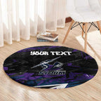 Personalized Melbourne Storm Round Carpet Graffiti Grunge Abstract Urban Street Style Design