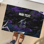 Personalized Melbourne Storm Rubber Doormat Graffiti Grunge Abstract Urban Street Style Design