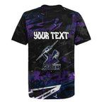 Personalized Melbourne Storm Rugby Jersey Graffiti Grunge Abstract Urban Street Style Design