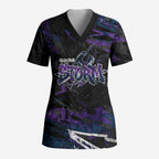 Personalized Melbourne Storm Scrub Top Graffiti Grunge Abstract Urban Street Style Design