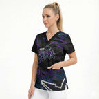 Personalized Melbourne Storm Scrub Top Graffiti Grunge Abstract Urban Street Style Design