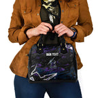 Personalized Melbourne Storm Shoulder Handbag Graffiti Grunge Abstract Urban Street Style Design