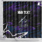 Personalized Melbourne Storm Shower Curtain Graffiti Grunge Abstract Urban Street Style Design