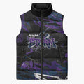 Personalized Melbourne Storm Sleeveless Puffer Jacket Graffiti Grunge Abstract Urban Street Style Design
