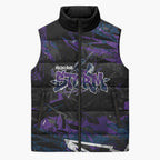 Personalized Melbourne Storm Sleeveless Puffer Jacket Graffiti Grunge Abstract Urban Street Style Design