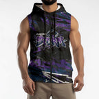Personalized Melbourne Storm Sleeveless Zip Hoodie Graffiti Grunge Abstract Urban Street Style Design