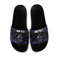 Personalized Melbourne Storm Slide Sandals Graffiti Grunge Abstract Urban Street Style Design