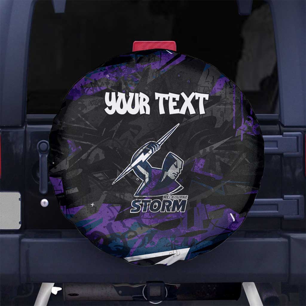 Personalized Melbourne Storm Spare Tire Cover Graffiti Grunge Abstract Urban Street Style Design