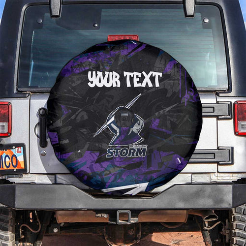 Personalized Melbourne Storm Spare Tire Cover Graffiti Grunge Abstract Urban Street Style Design