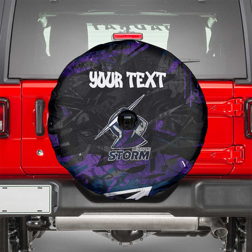 Personalized Melbourne Storm Spare Tire Cover Graffiti Grunge Abstract Urban Street Style Design