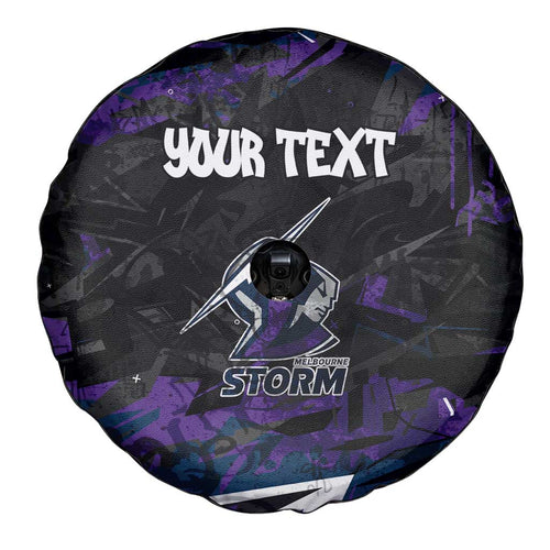 Personalized Melbourne Storm Spare Tire Cover Graffiti Grunge Abstract Urban Street Style Design