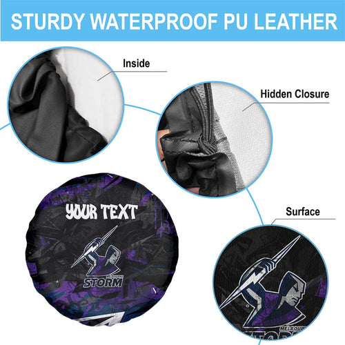 Personalized Melbourne Storm Spare Tire Cover Graffiti Grunge Abstract Urban Street Style Design