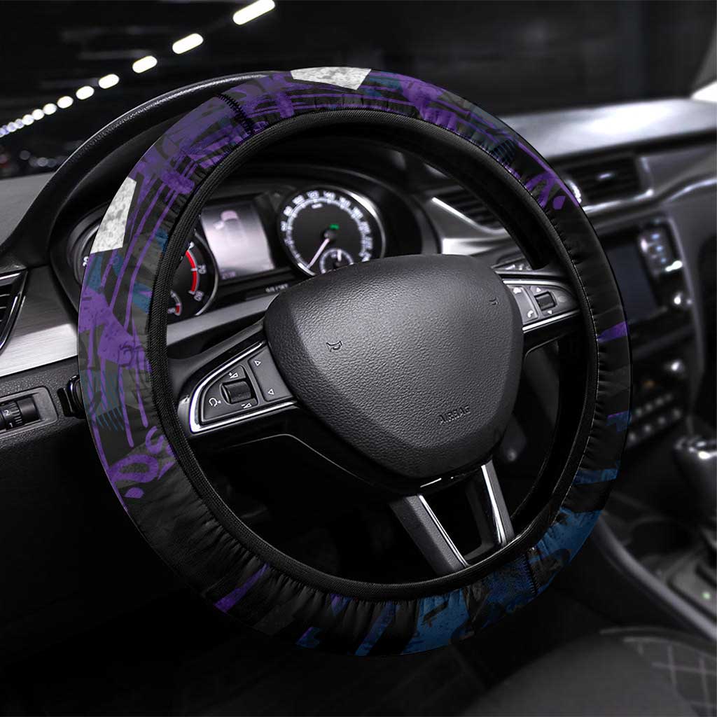 Melbourne Storm Steering Wheel Cover Graffiti Grunge Abstract Urban Street Style Design
