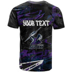 Personalized Melbourne Storm T Shirt Graffiti Grunge Abstract Urban Street Style Design