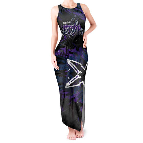 Personalized Melbourne Storm Tank Maxi Dress Graffiti Grunge Abstract Urban Street Style Design