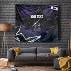 Personalized Melbourne Storm Tapestry Graffiti Grunge Abstract Urban Street Style Design
