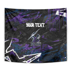 Personalized Melbourne Storm Tapestry Graffiti Grunge Abstract Urban Street Style Design