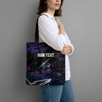 Personalized Melbourne Storm Tote Bag Graffiti Grunge Abstract Urban Street Style Design